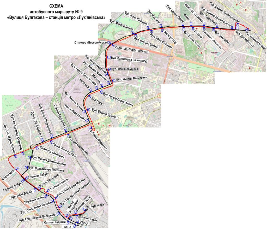 Автобус №9 в Києві: маршрут, розклад онлайн